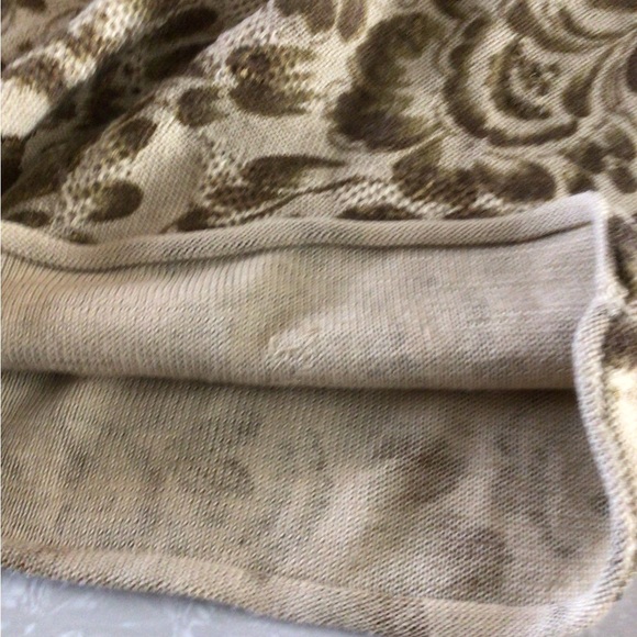 Vintage Alfred Dunner v- neck size 3X tan brown floral print cardigan sweater - Picture 10 of 11